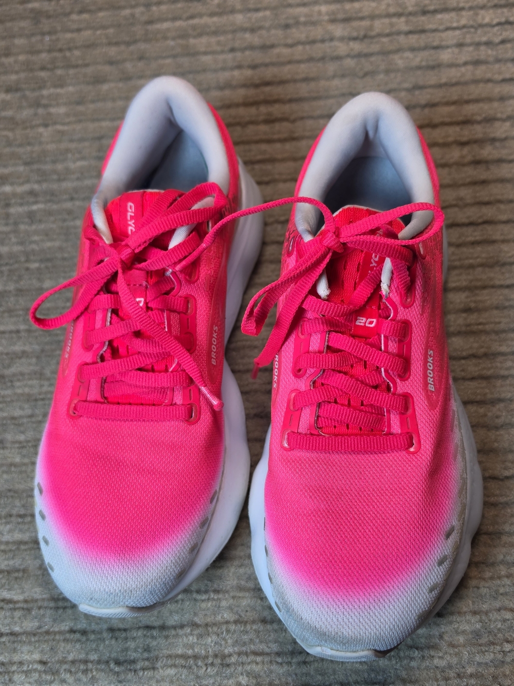 Brooks Glycerin 20 Running Shoes Women's 8.5 Diva Pink White 1203691B672 - Picture 3 of 9